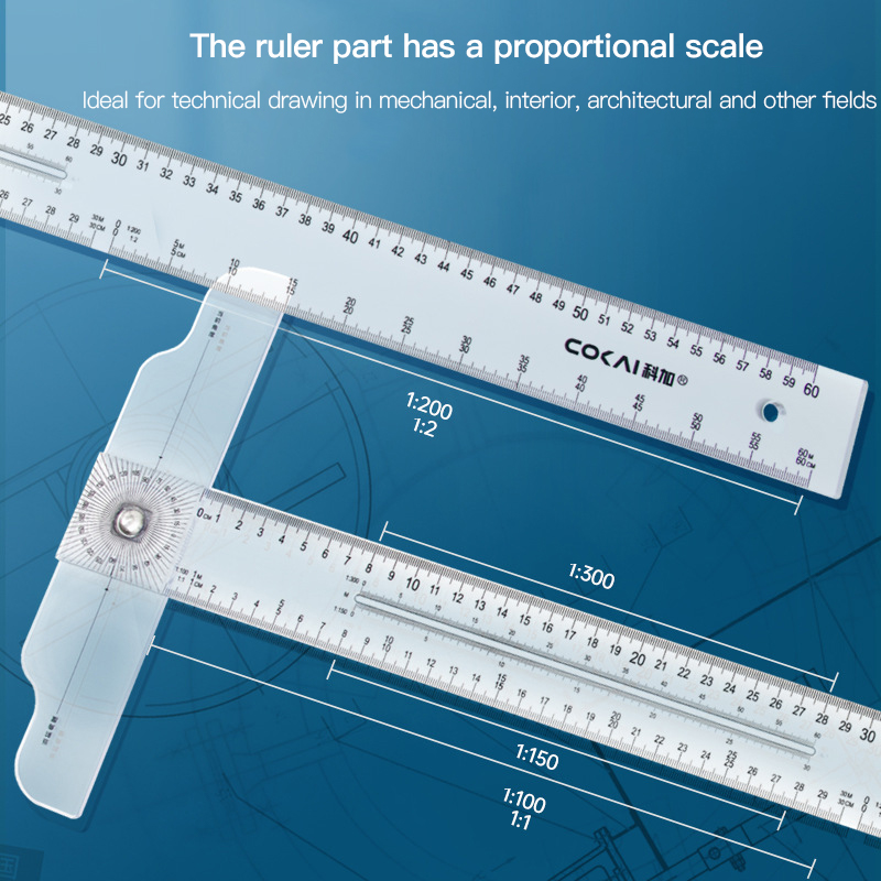 Dual-Sided T Square Ruler Clea - Woodworking Company review and price